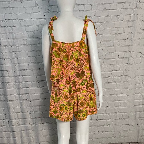 H&M FLORAL CREPE WOVEN FABRIC SHORT JUMPSUIT - Picture 7 of 12